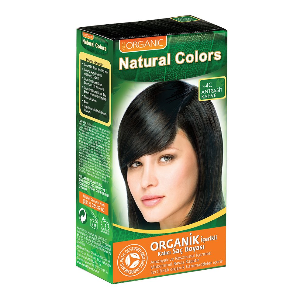 natural colors 4c antrasit kahve organik sac boyasi