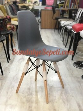 Eames Sandalye Ahsap Ayakli Gri Sandalye Sepeti Eames Sandalyeler Acapulco Orgu Sandalyeler Eames Sandalye Gri Urun Aciklama