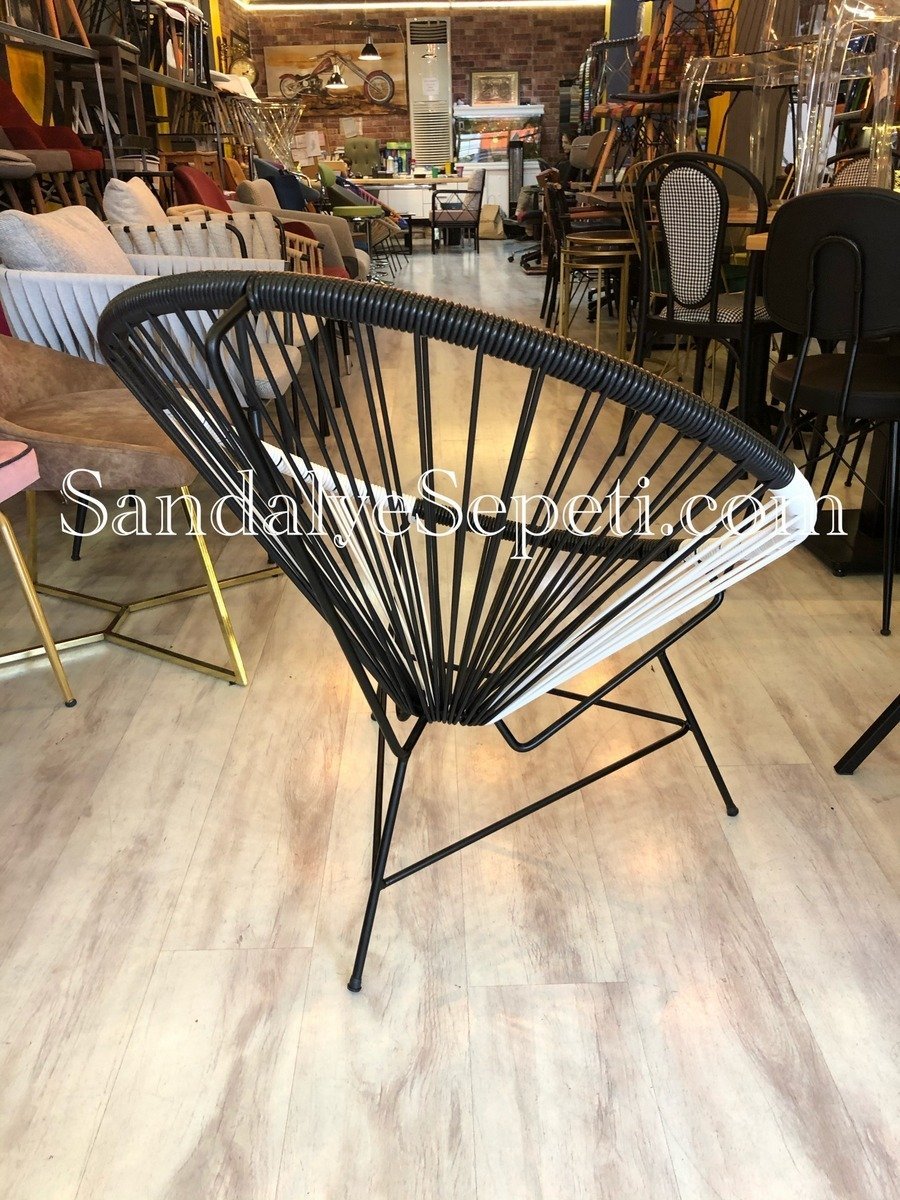 Acapulco Sandalye Siyah Beyaz Sandalye Sepeti Acapulco