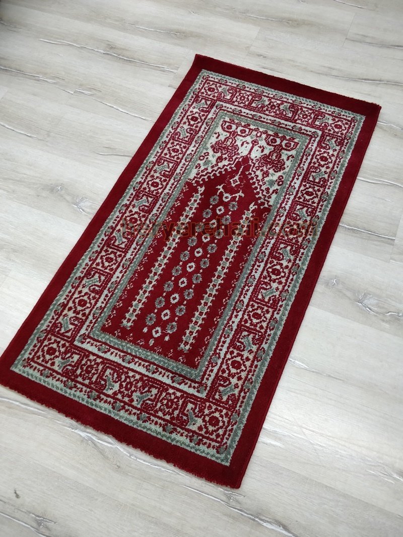 Saray Hali Heryerehali Saray Hali Asya Namazlik Seccade 10503k Bordo 65x115 Cm