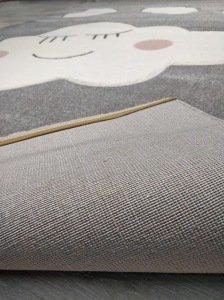 Eko Hali Heryerehali Antialerjik Cocuk Halisi Kds09 Gri Bulut Desenli 160x230 Cm