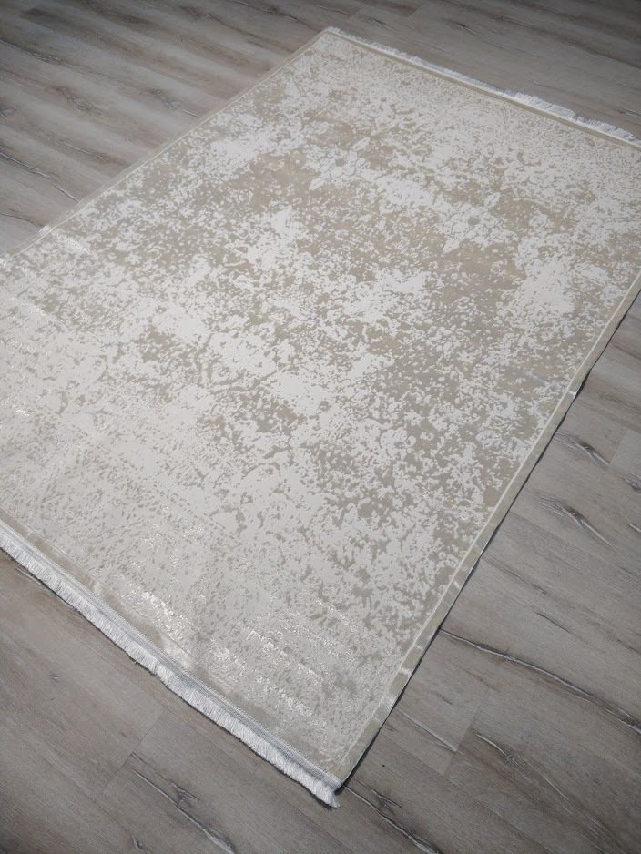 Yamalihome Heryerehali Yamali Home Hali Perla 2401 Krem 170x280 Cm Kadife Ince Hali