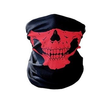 Kirmizi Kurukafa Cok Amacli Boru Bandana Buff Maske Bd010