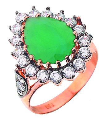 Beelo Gold 14k Altin Renkli Tasli Hurrem Yuzuk Beelo Gold 14k Altin Rose Renkli Tasli Hurrem Yuzuk