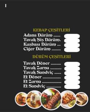 101 Adet Menu Sayfa Tasarimi