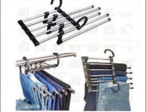 Pantolon Askisi 5 Li Hareketli Way Trousers Hanger Toptan Ev Ofis Gerecleri