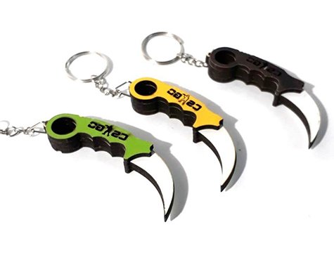 cs go ahsap karambit bicak anahtarlik
