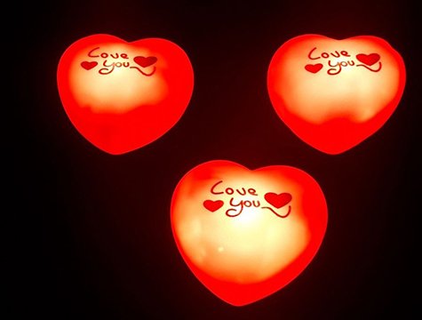 Love You Kirmizi Kalpli Led Lamba Toptan Dekoratif Aydinlatma Masa Gece Lambasi