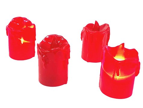 Pilli Kirmizi Eriyen Led Tealight Mum Toptan Hediyelik Esya