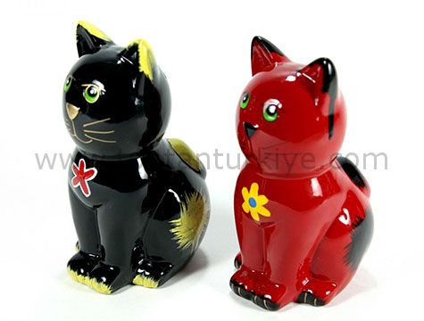 dekoratif seramik kedi kumbara toptan