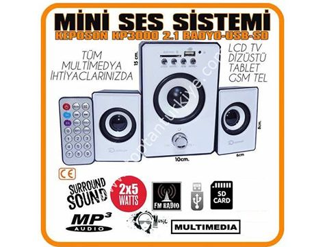 Keposon Mini 2 1 Ses Sistemi Radyo Usb Sd Card Toptan Elektronik Urunler