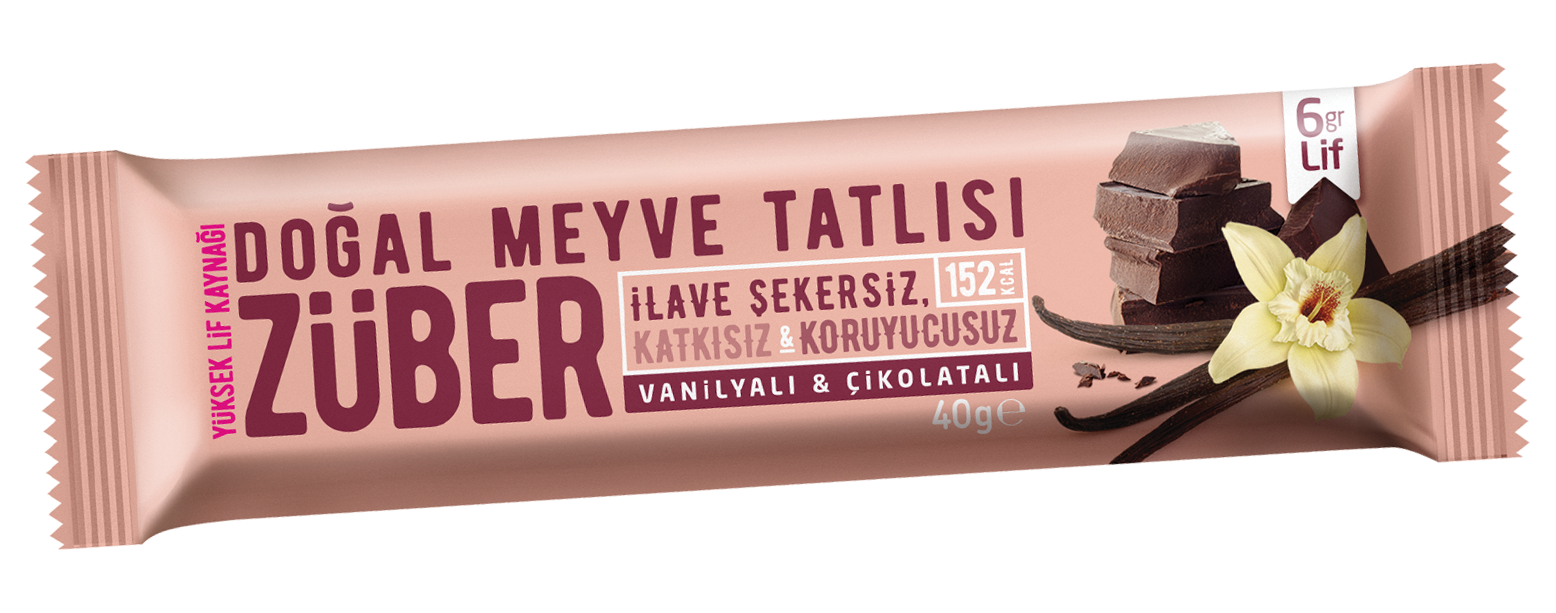 Vanilyalı Çikolatalı Doğal Meyve Tatlısı (40 Gr) Züber