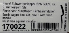 Pinsel Schwertschlepper SQI  Gr.2  170022 