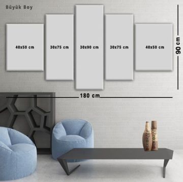 dekoratif modern kanvas tablo saat modelleri