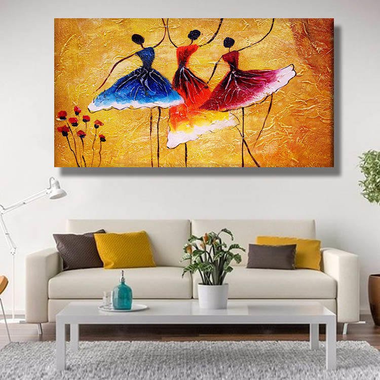 dekoratif modern kanvas tablo saat modelleri