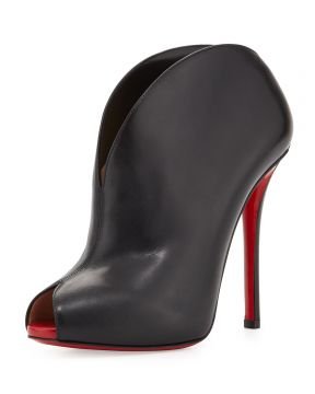 Chester Fille Peep Toe Red Sole Bootie Ayakkabi Siyah Kirmizi Topuklu Christian Louboutin