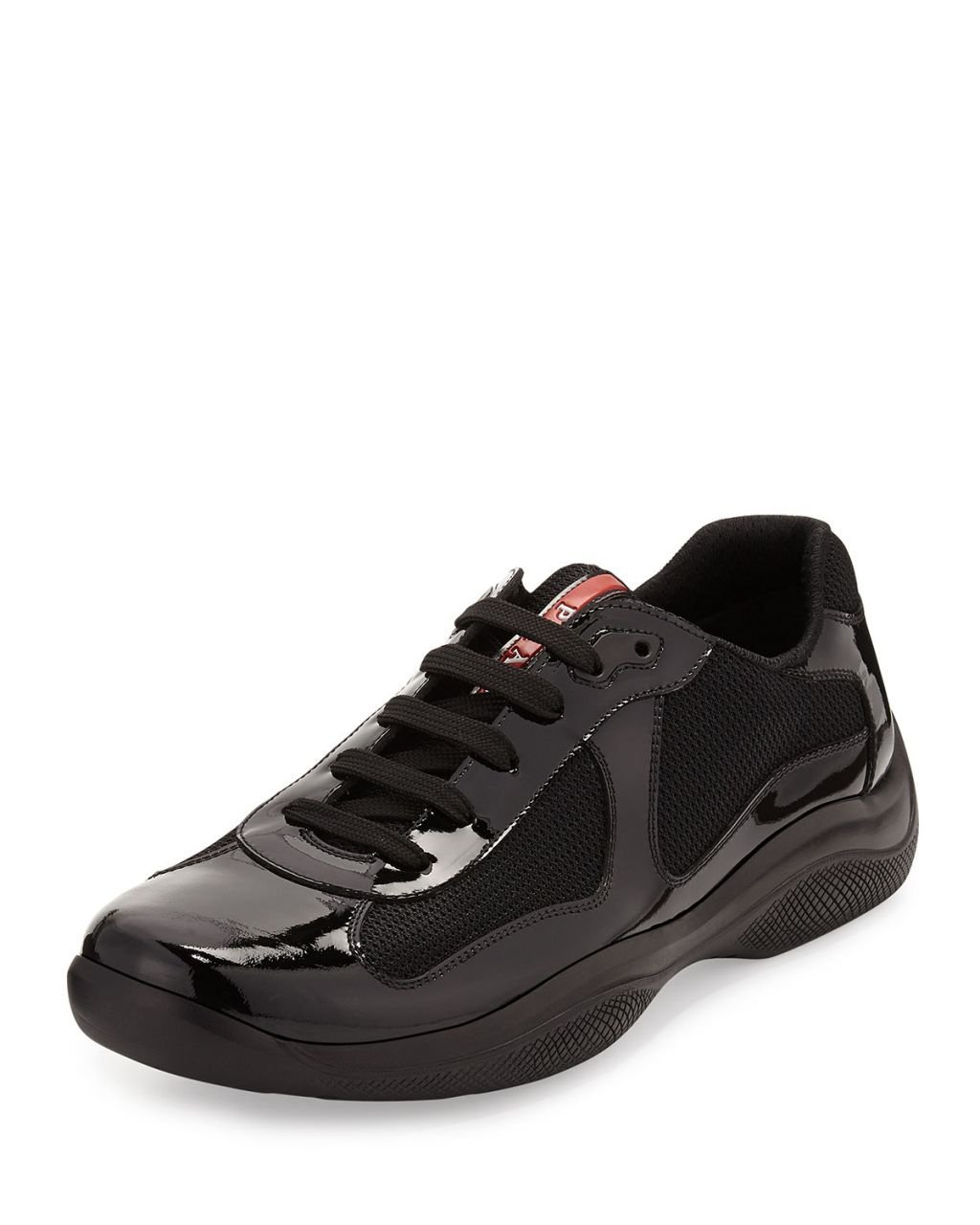America S Cup Patent Sneaker Ayakkabi Siyah Sneakers Prada