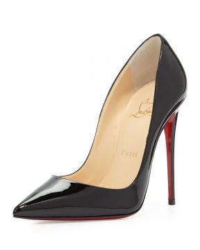so kate patent red sole topuklu ayakkabi siyah 38