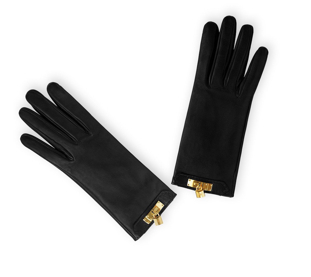 Soya Gloves - Eldiven, Siyah - Aksesuar - Hermes