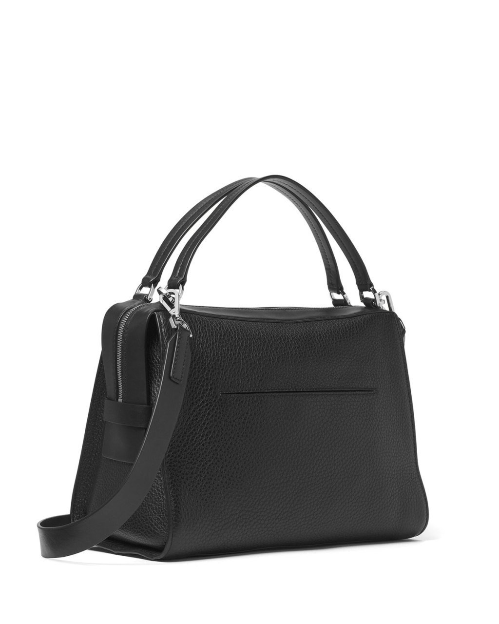 Ingrid Medium Leather Shoulder Bag - Çanta, Siyah - Çanta - Michael Kors