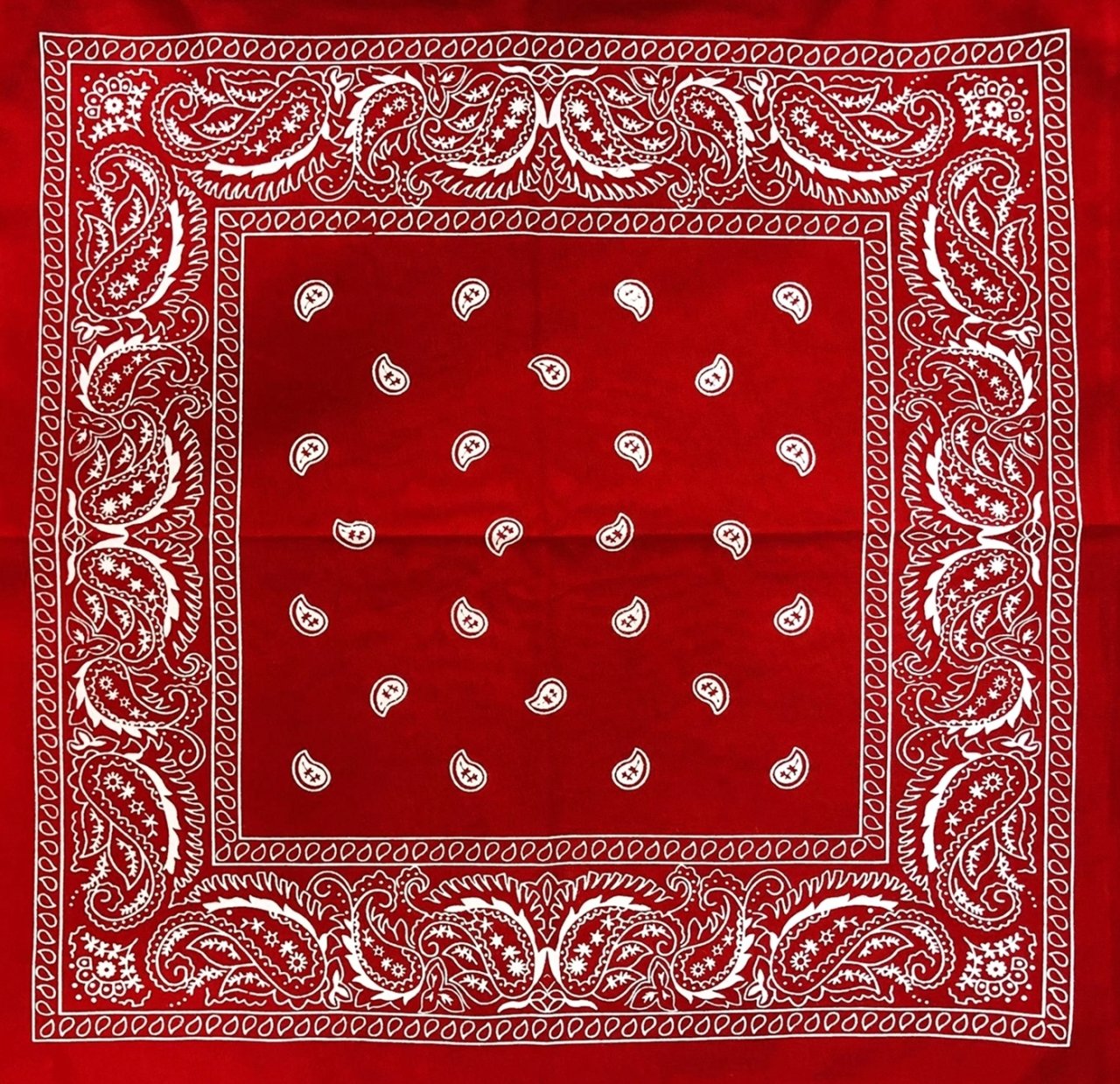 Kirmizi Damla Desen Penye Bandana