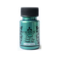 Simli Metalik Zümrüt Hobi (Cam - Polyester - Seramik) Boyası - 50 ml