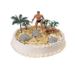 Tarzan Temalı Pasta - Teraryum Objesi