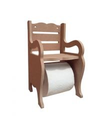Ahşap Bank Tuvalet Kağıtlığı - 25.5x14x14.5 cm