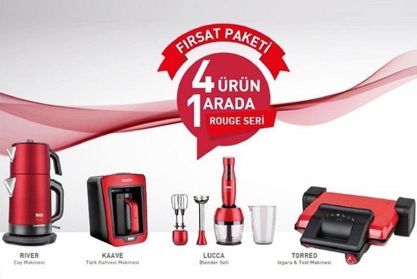 Fakir Rogue Serisi 4 Lu Ceyiz Seti Kirmizi Oto Kahve Makinesi I Mikser Blender I Fakir I Burak Zuccaciye