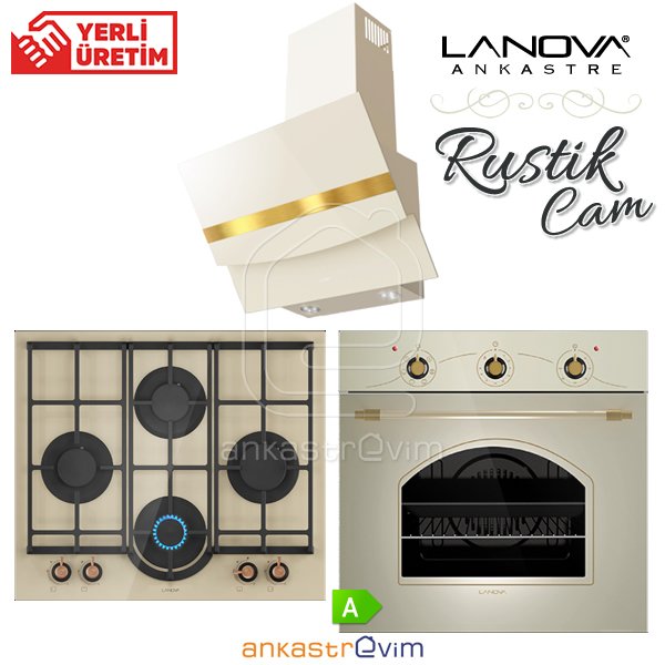 Lanova Modern Retro Cam Ankastre Set Krem Sadece 3 899 00 Tl