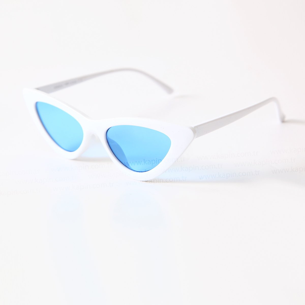 Kapin Kedi Model Güneş Gözlüğü Mavi Şeffaf Cam Güneş Gözlüğü İmaj
