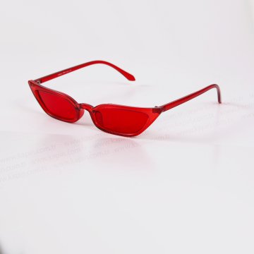 retro cat eye gunes gozlugu kirmizi cam