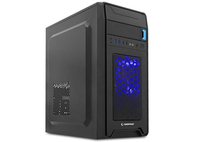 everest rampage castrum oyuncu kasasi 420w power supply 12cm mavi led fan usb3 usb2 hub