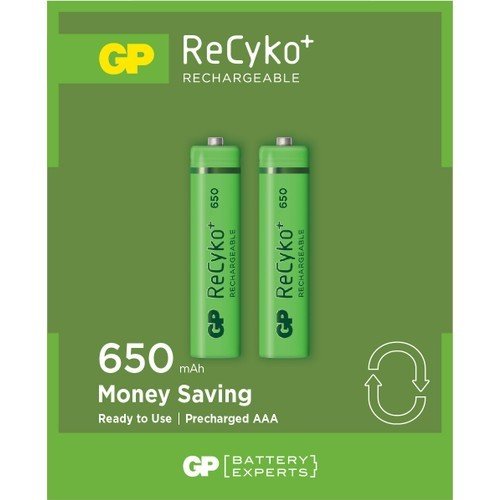 Gp 2 Li Recyko 650 Serisi Ni Mh Sarj Edilebilir Aaa Ince Kalem Pil