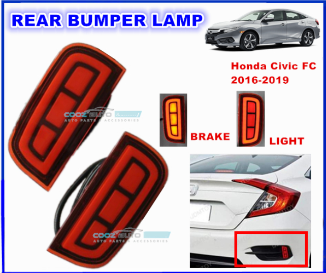 honda civic fc5 arka sis led lambasi kirmizi 2016