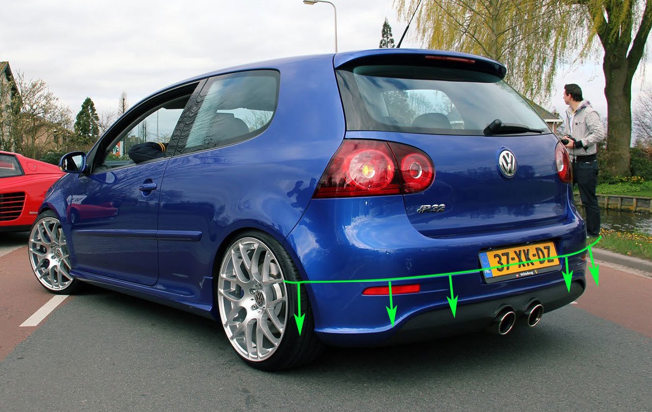Vw Golf 5 R32 Arka Tampon Alt Eki 2003 2009