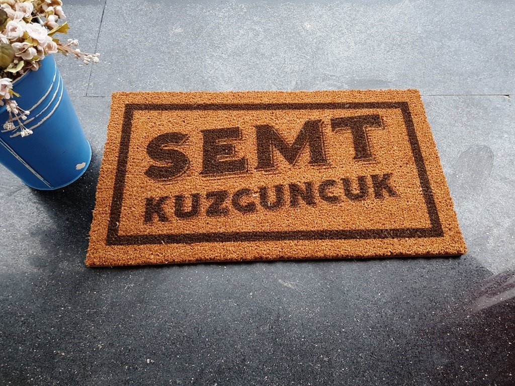 sirket isimli cerceveli paspas