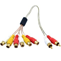Powermaster 2 RCA Erkek / 6 RCA Dişi 60 Cm Kablo