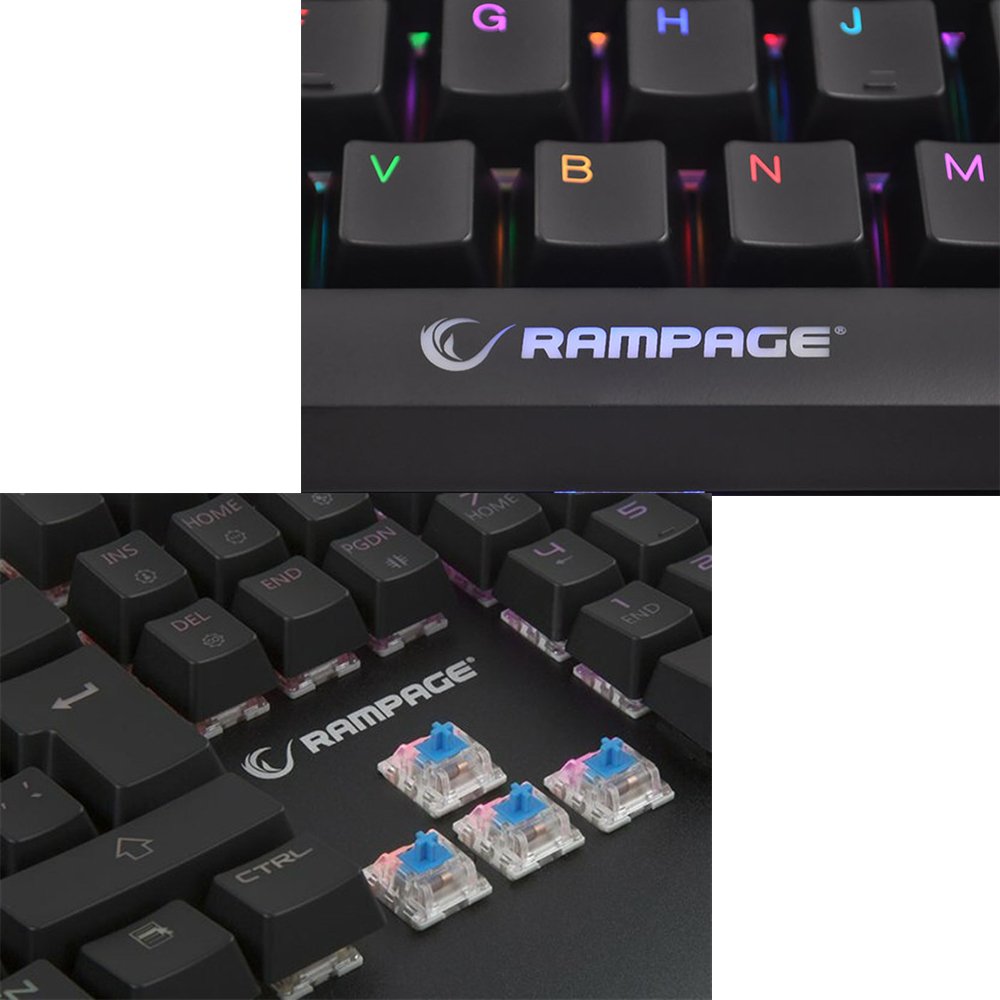 Rampage KBR90 ORION RGB Versiyon USB Blue Switch Gaming Oyuncu Mekanik