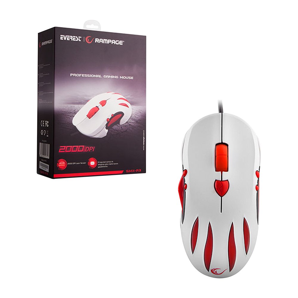 Rampage SMXR3 Usb Beyaz Makrolu Gaming Oyuncu Mouse Fiyatı