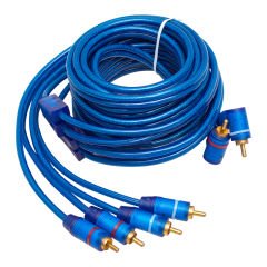 2 Rca Erkek + 4 Rca Erkek 5 Metre Mavi Kablo
