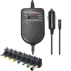 Yc Universal 80W-3.33A Ayarlanabilir 15-16-18-19-20-22-24 Çıkış Voltajı / 8 Uçlu Araç Notebook Adaptör