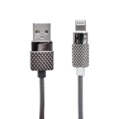 Powermaster Metal Yaylı 3 Amper Lightning USB Şarj ve Data Kablosu