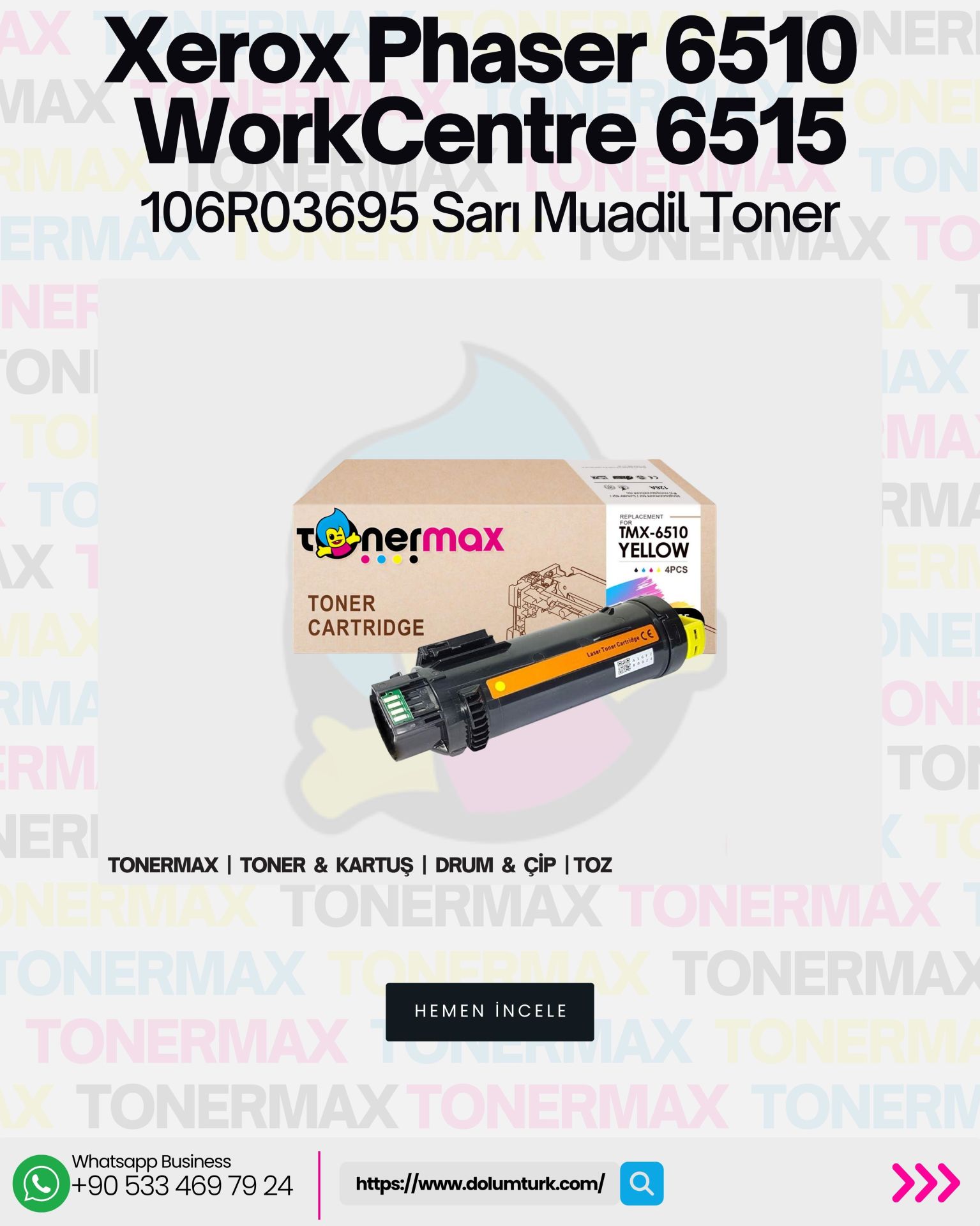 Xerox 106R03488 / Phaser 6510 / WorkCentre 6515 Muadil Toner