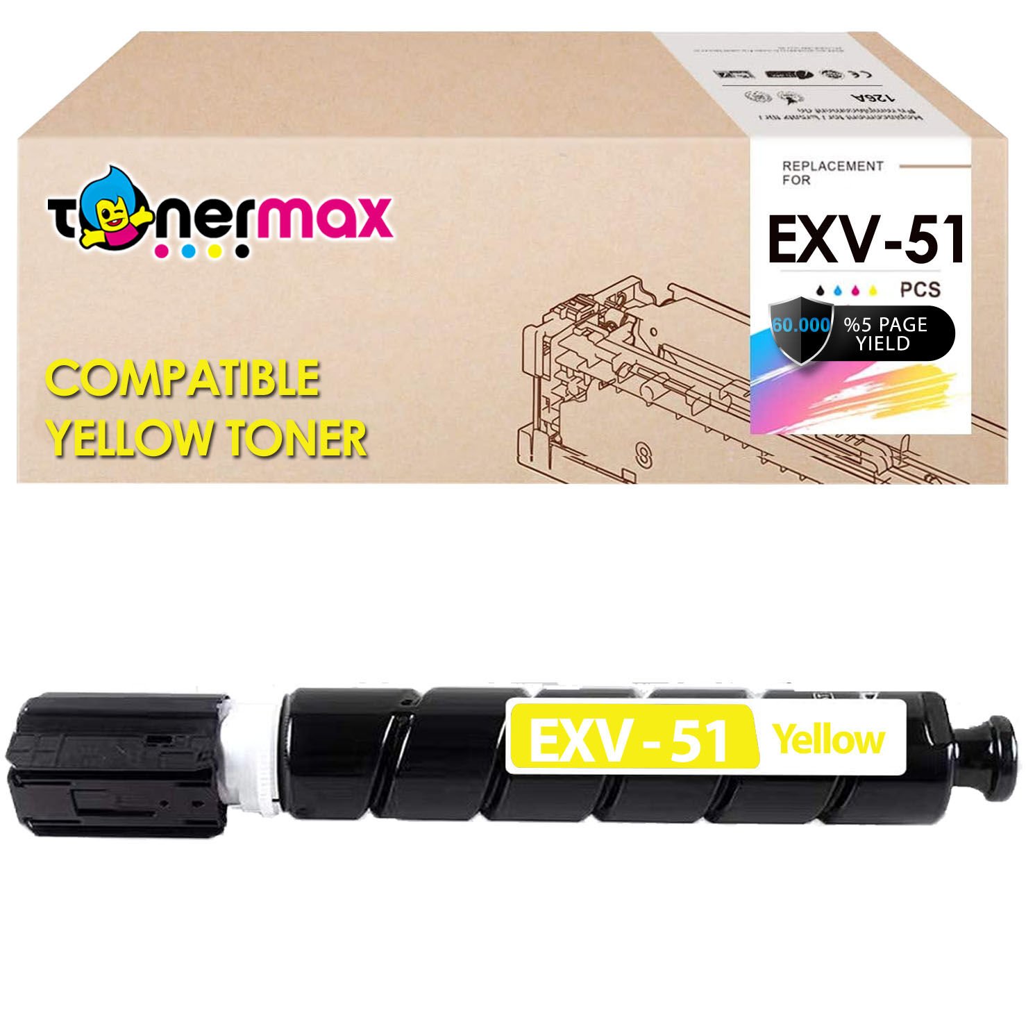 Canon C-EXV-51 Muadil Toner - Sarı / IR-C5535 / IR-C5540 / IR-C5550 / IR-C5560 / IR-C5750