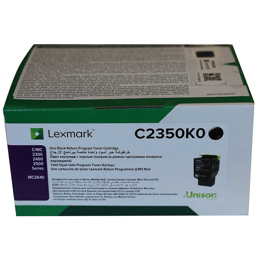 Lexmark C2425-C2350K0 Siyah Toner / C2425dw / C2325dw /MC2325adw /MC2425adw /MC2535adwe /MC2640adwe