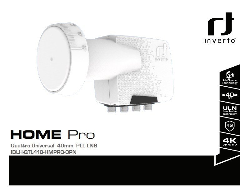 Inverto Home Pro 0.3dB Quattro Santral LNB Full HD 4K Uyumlu