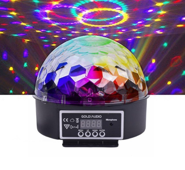 GoldAudio RGB Led Işık Küresi Sese Duyarlı Disko Topu