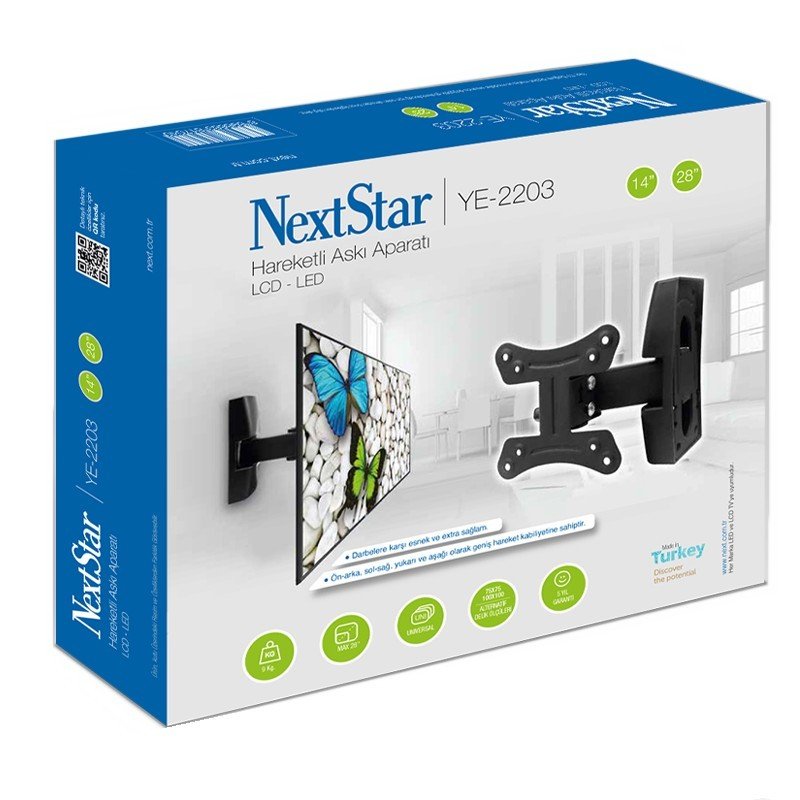NextStar YE-2203 10-28'' Hareketli LCD-LED TV Monitör Askı Aparatı