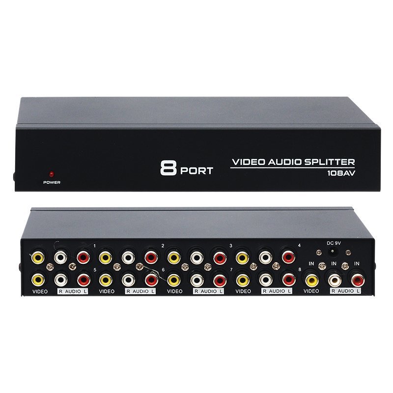 Powermaster 8 Port Video Audio Splitter Video Çoklayıcı